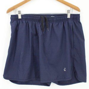 Silk World Shorts Mens Navy Blue Drawstring Lined Gym & Training Size Large L